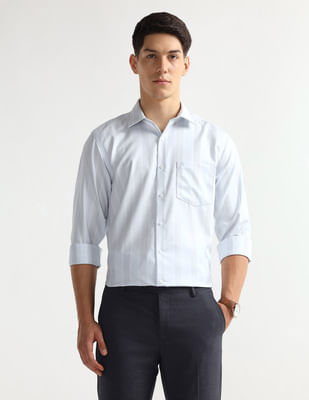 トップス Mee Buy Flying Machine Vertical Stripe Pure Cotton Shirt - NNNOW.com