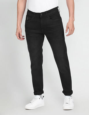 U S Polo Assn Denim Co Brandon Slim Tapered Fit Black Jeans