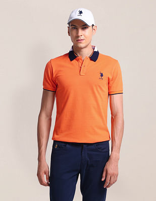 U S Polo Assn Solid Slim Fit Polo Shirt