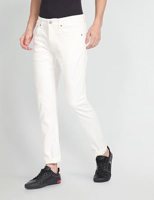 U S Polo Assn Denim Co Brandon Slim Tapered White Jeans