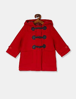 Buy GAP Girls Red Hooded Duffle Coat NNNOW