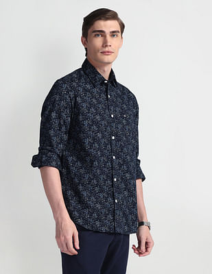 Arrow Sport All Over Print Manhattan Slim Fit Shirt