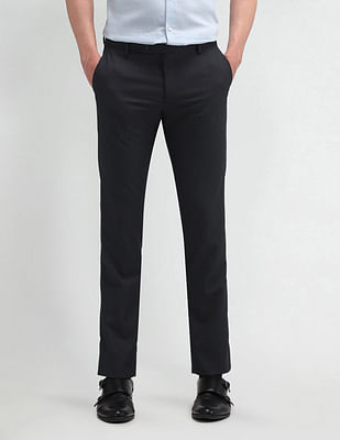 Arrow Tapered Fit Solid Trousers