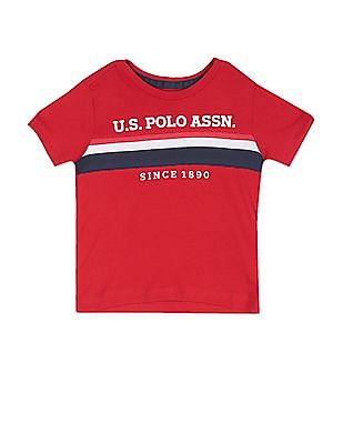 U S Polo Assn Kids Crew Neck Striped T-Shirt