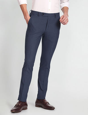 Arrow Solid Dobby Formal Trousers