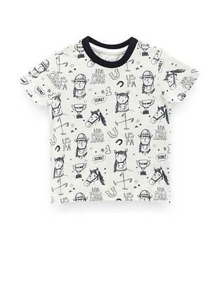 U S Polo Assn Kids Boys Graphic Print Cotton T-Shirt