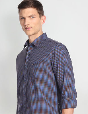 Arrow Sports Micro Check Slim Casual Shirt