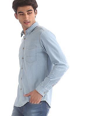 flying machine denim shirt