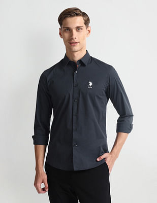 U S Polo Assn Denim Co Slim Fit Solid Shirt