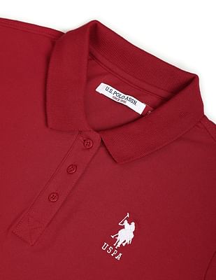 Buy U.S. Polo Assn. Women Boxy Crop Polo Shirt - NNNOW.com