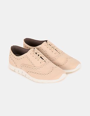 Buy Cole Haan Women Nude ZERØGRAND Wingtip Closed Hole