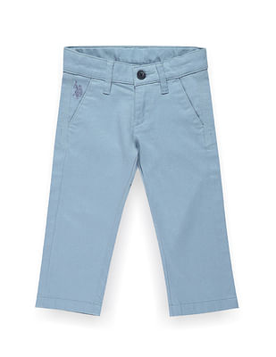 U S Polo Assn Kids Boys Cotton Stretch Sateen Trousers