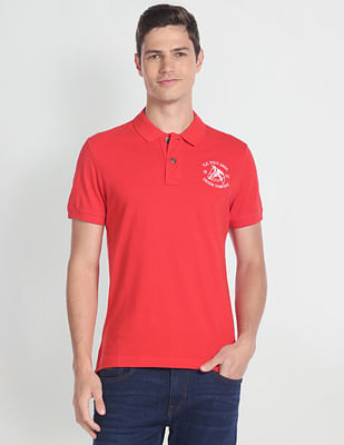 U S Polo Assn Denim Co Solid Muscle Fit Polo Shirt