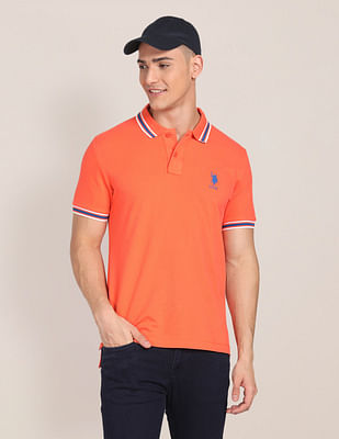 U S Polo Assn Tipped Collar Slim Fit Polo Shirt