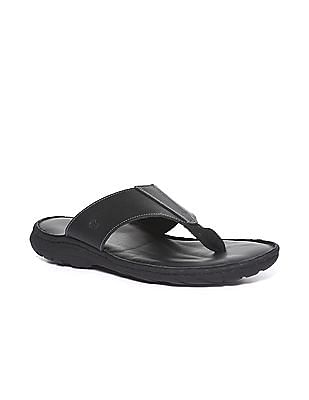 Arrow Men Black Broad V-Strap Kurt Sandals