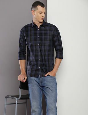 Calvin Klein Jeans Plaid Check Twill Slim Shirt