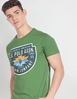 U S Polo Assn Denim Co Round Neck Printed T-Shirt