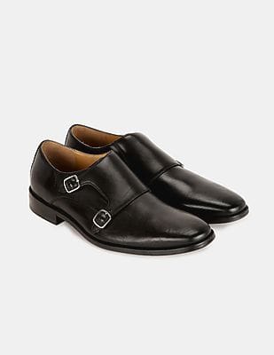 Buy Cole Haan Men Black Giraldo Double Monk Strap Leather Shoes