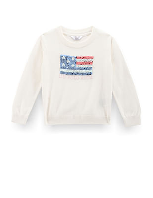 U S Polo Assn Kids Girls Flip Sequin Sweater