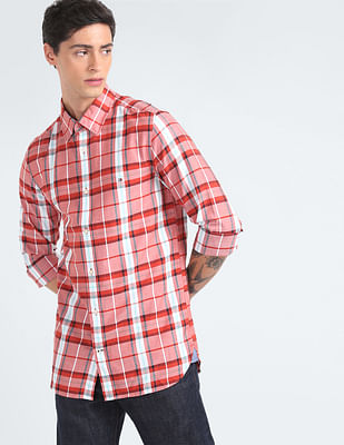 Tommy Hilfiger Cotton Tartan Check Slim Fit Casual Shirt