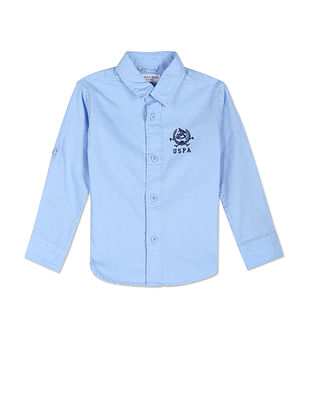 U S Polo Assn Kids Boys Solid Cotton Shirt