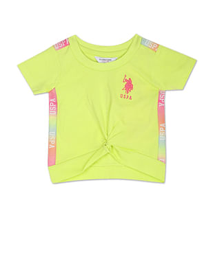 U S Polo Assn Kids Brand Tape Cotton Coordinate T-Shirt