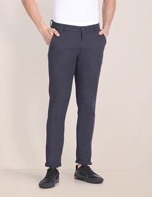 U S Polo Assn Austin Regular Fit Solid Trousers