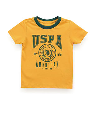 U S Polo Assn Kids Boys Brand Print T-Shirt