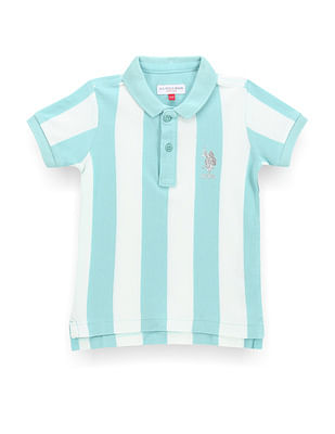 U S Polo Assn Kids Boys Vertical Stripe Polo Shirt