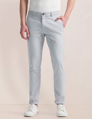 U S Polo Assn Slim Straight Solid Trousers