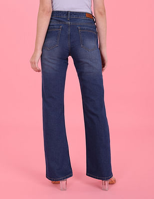【HI FI FNK】Stone Washed Jeans Buy Flying Machine Women Stone Wash Skinny Fit Bootcut Jeans