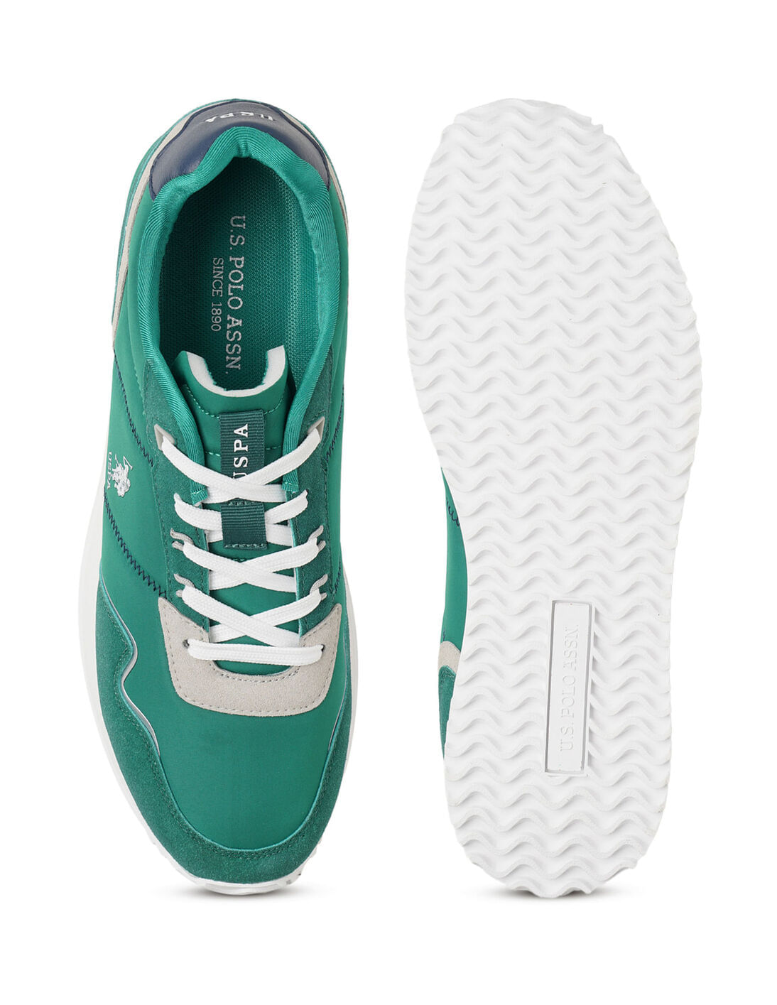 Buy U.S. Polo Assn. Men Kenzee Green Retro Joggers Sneakers