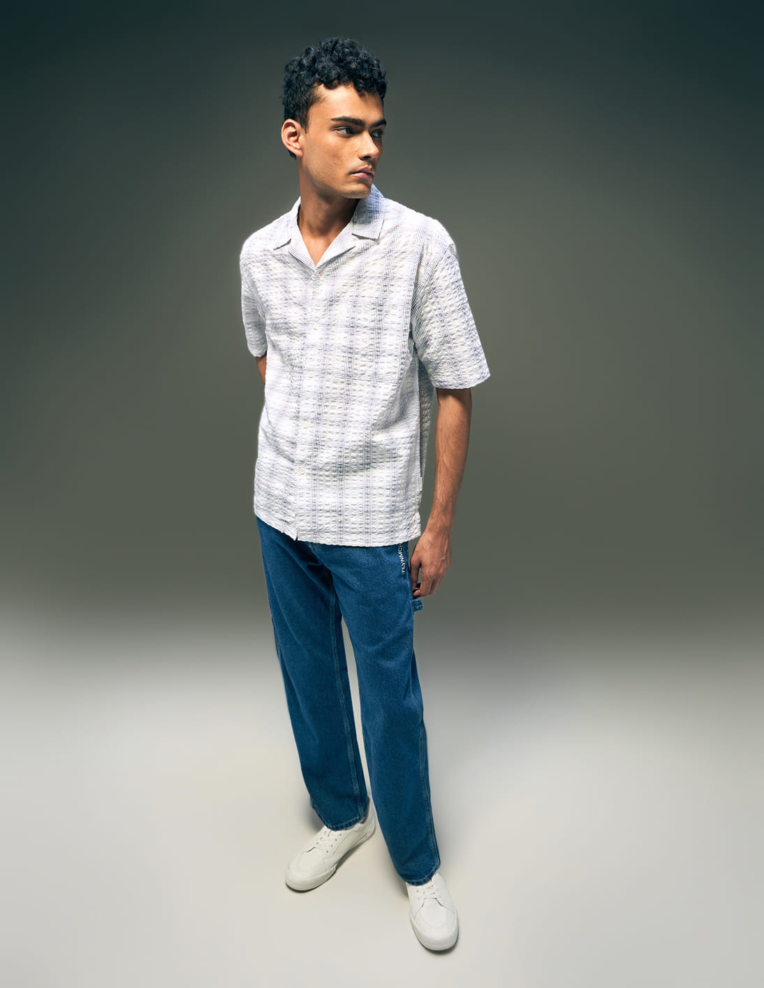 Buy Flying Machine Oversized Fit Seersucker Shirt - NNNOW.com