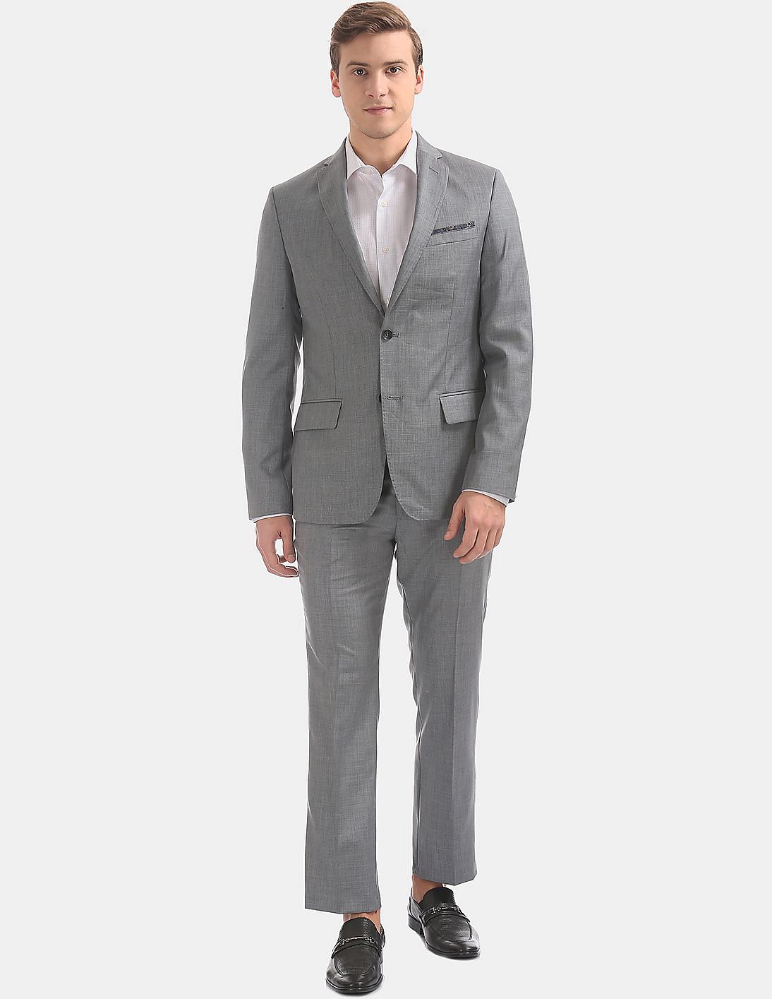 Buy AD by Arvind Regular Fit Single Breasted Suit - NNNOW.com