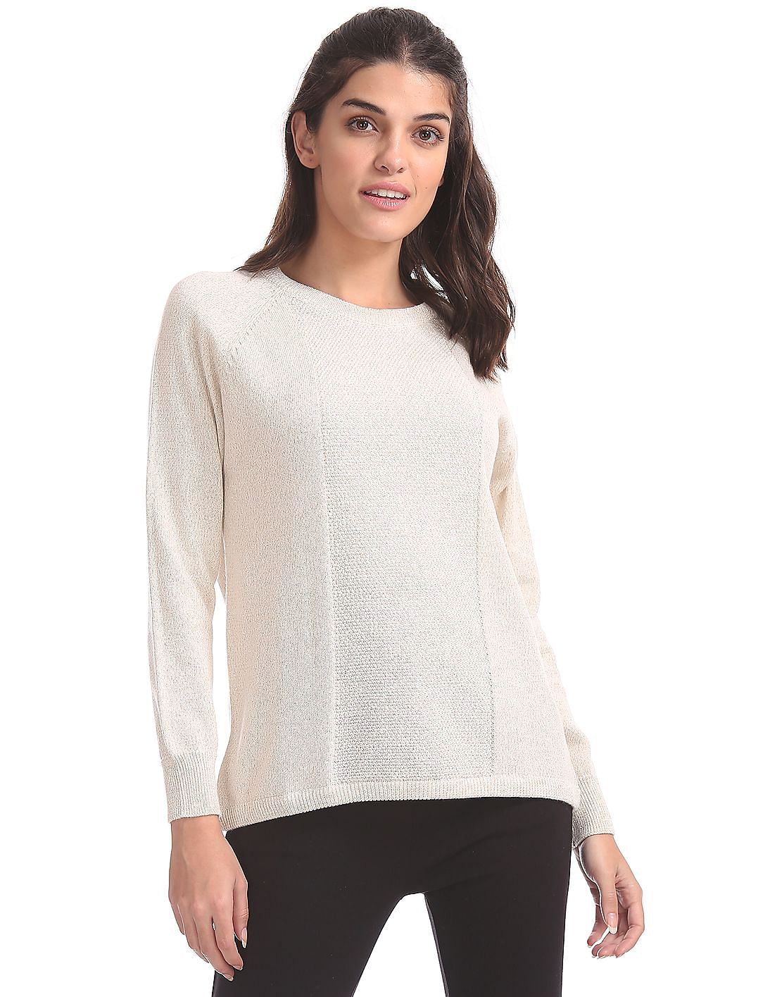 Buy Elle Studio Patterned Knit Raglan Sleeves Sweater - NNNOW.com
