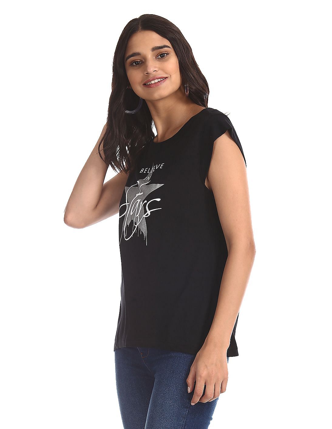 Buy Fun Logo LV Women T Shirt Black 2X-Large Online at desertcartINDIA