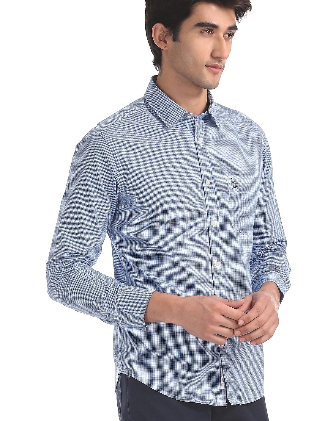 double cuff check shirt