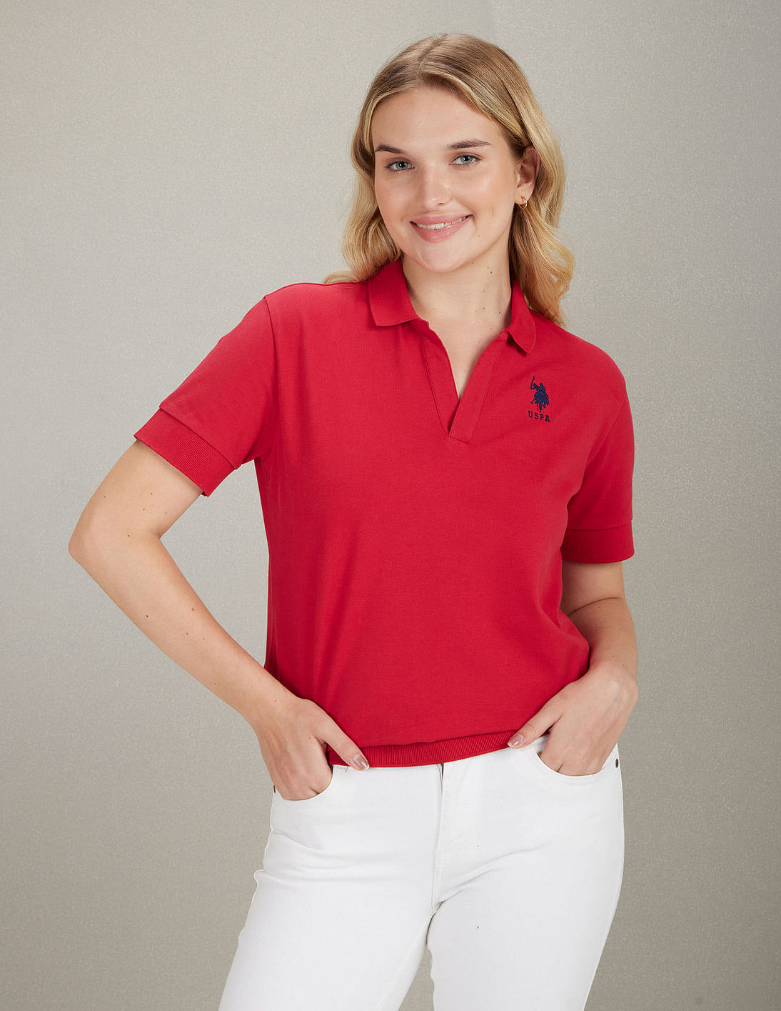Tシャツ・カットソー VALENTINO Woman Polo Shirt Red 7B3KC65F9EQ BRT Jersey Cotton T-shirt for Woman in New Red/birch | Valentino US
