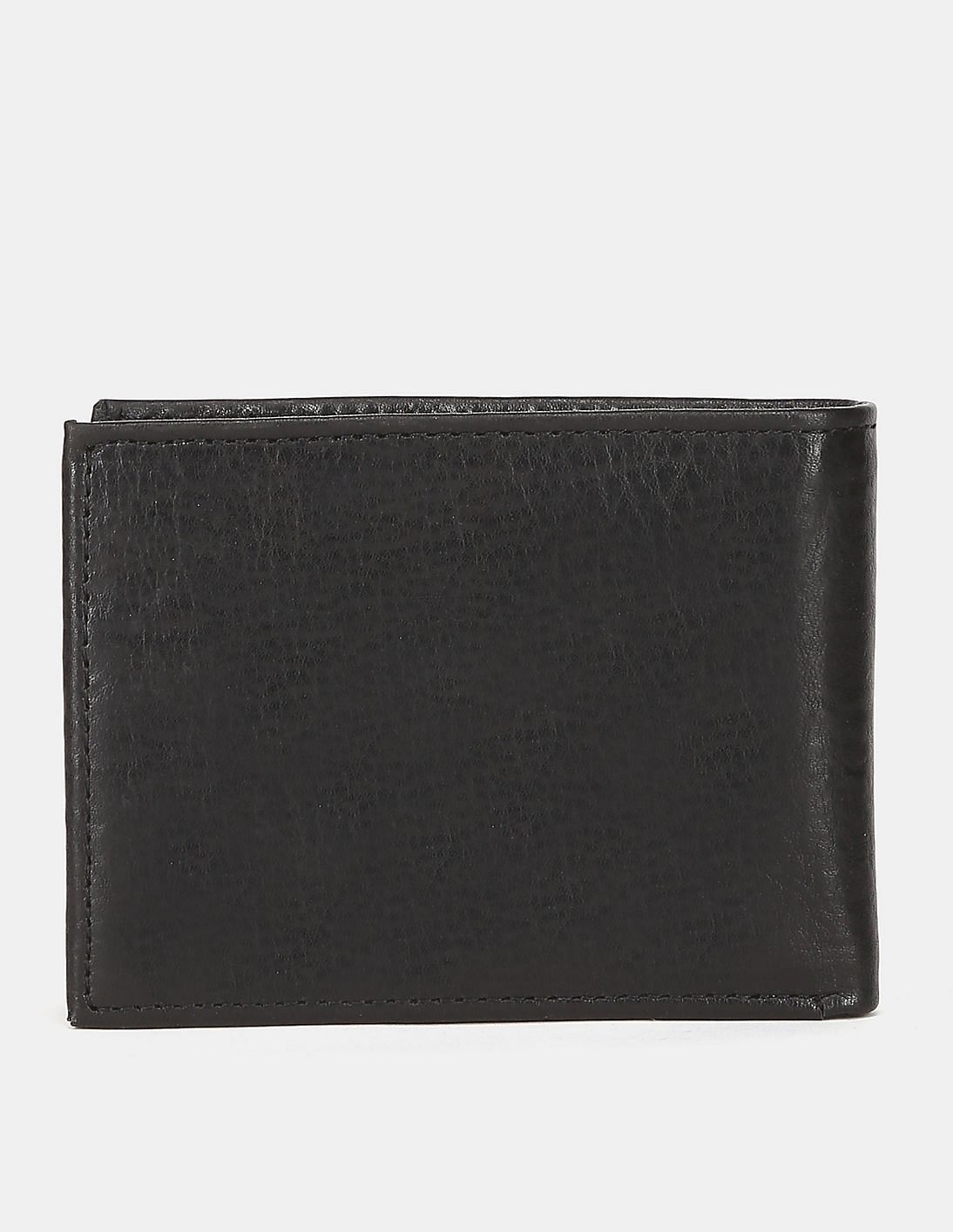 Buy Arrow Sports Black Textured Leather Wallet - NNNOW.com