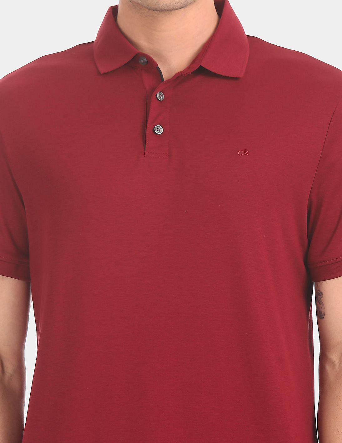 Calvin klein men's orders liquid touch interlock polo