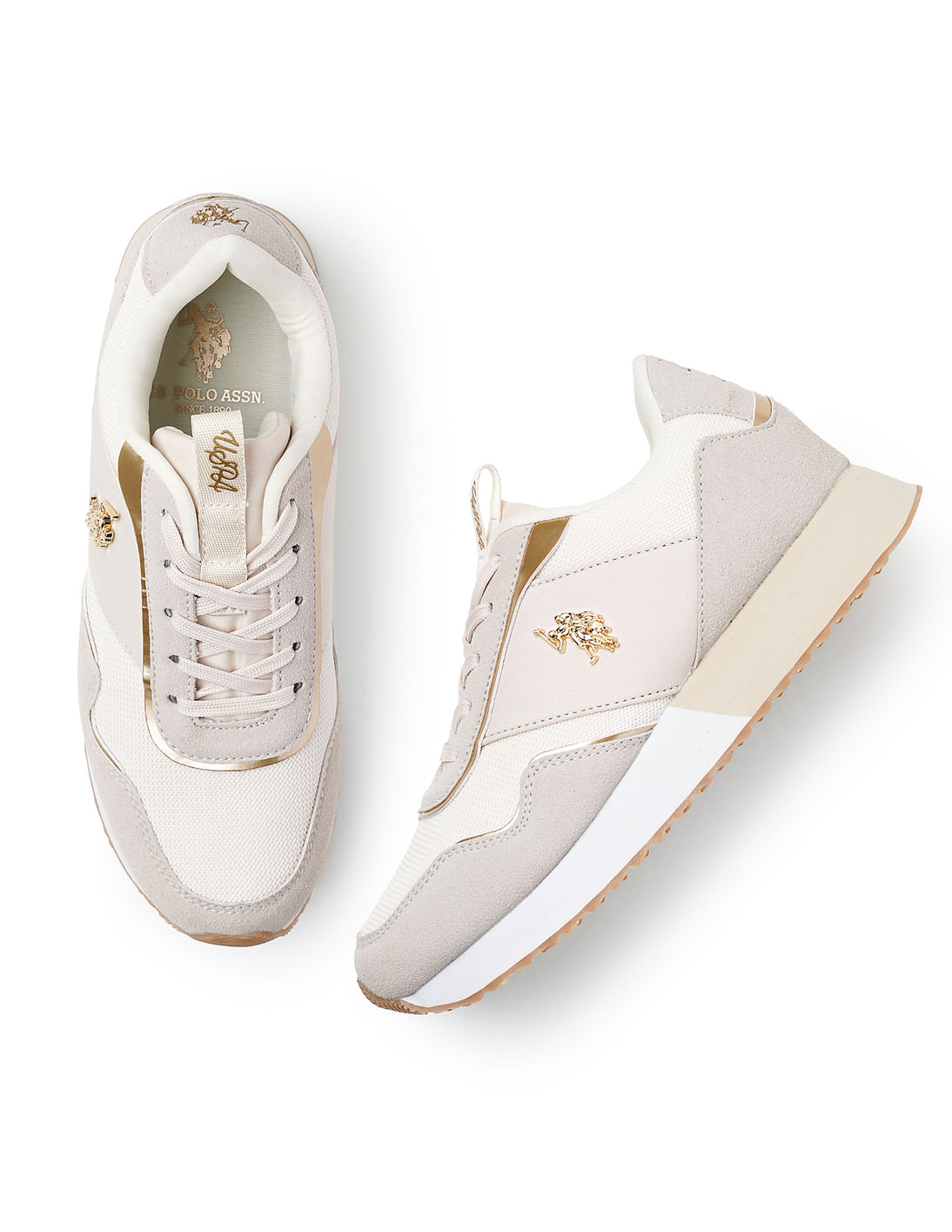 <2024新作> Papier Loulou/White LESLIE LACE UP PEARL White Pearl Sneaker by KG KURT GEIGER