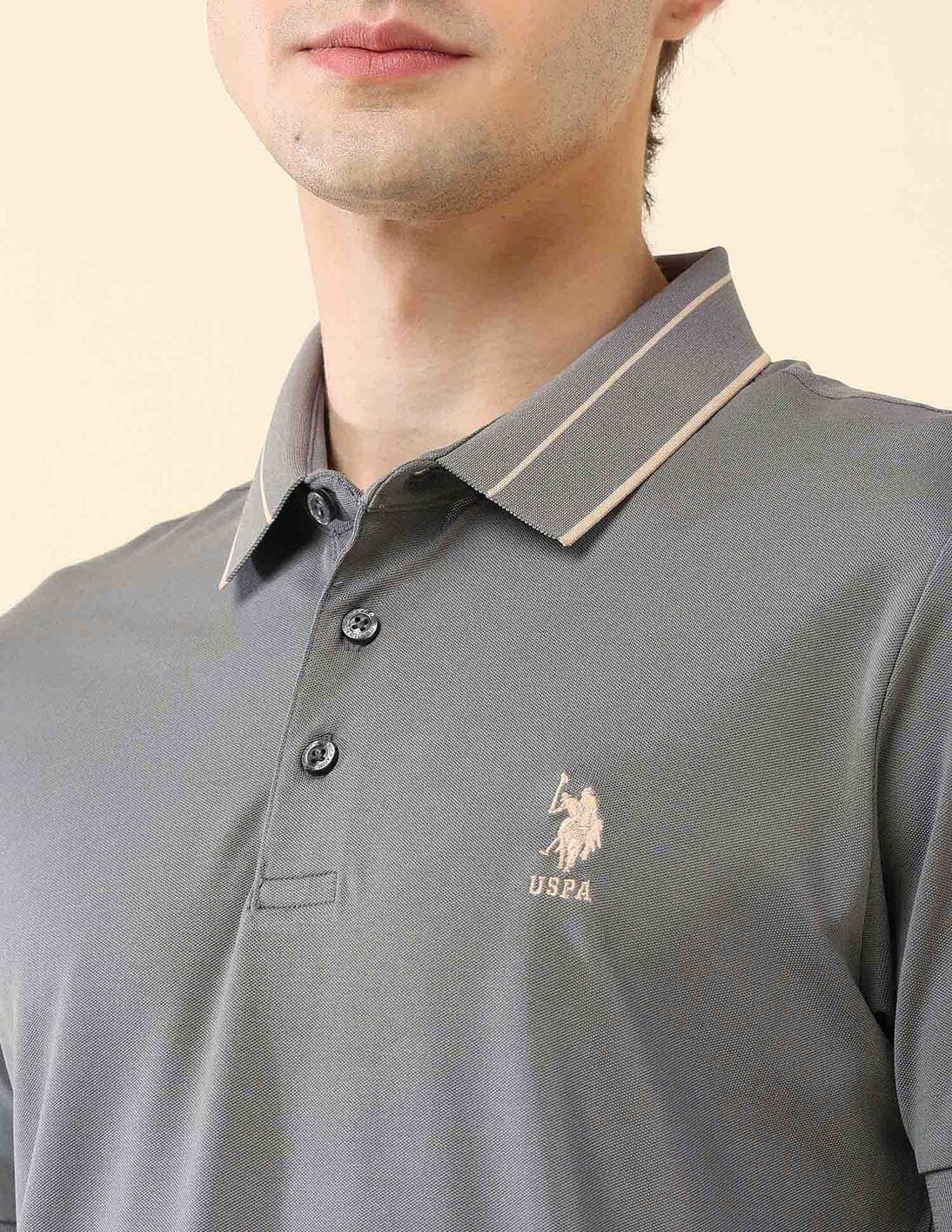 Buy U.S. Polo Assn. Solid Slim Fit Gentlemans Club Polo Shirt