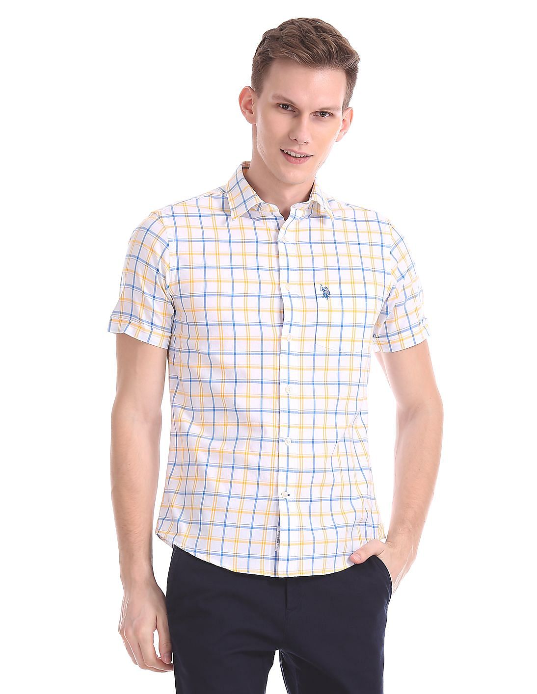 Buy U.S. Polo Assn. Tailored Regular Fit Check Shirt - NNNOW.com