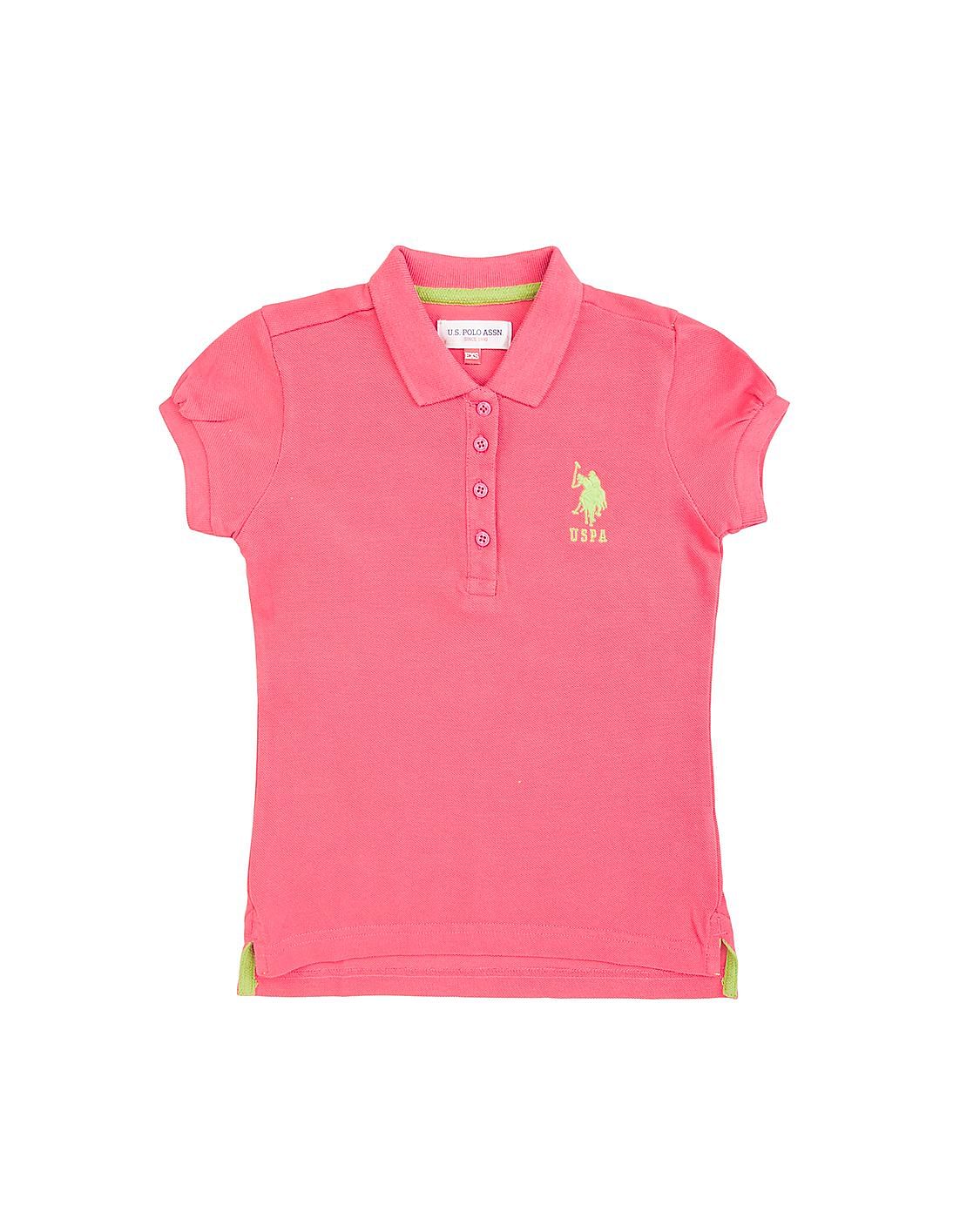 Buy U.S. Polo Assn. Kids Girls Girls Solid Pique Polo Shirt - NNNOW.com