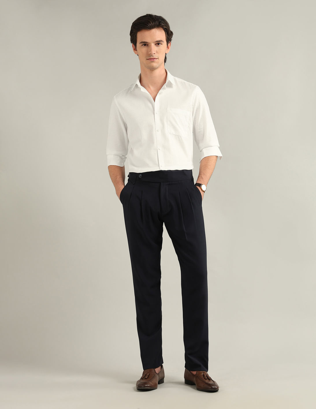 Buy Arrow Italian Elegance Jaquard Shirt - NNNOW.com