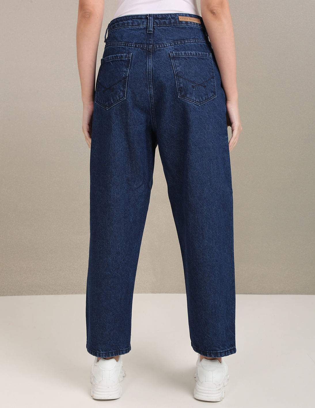 Buy Polo Women Stone Wash Dad Fit Jeans