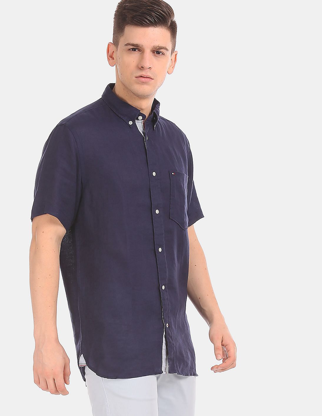 Tommy hilfiger men's short deals sleeve shirts