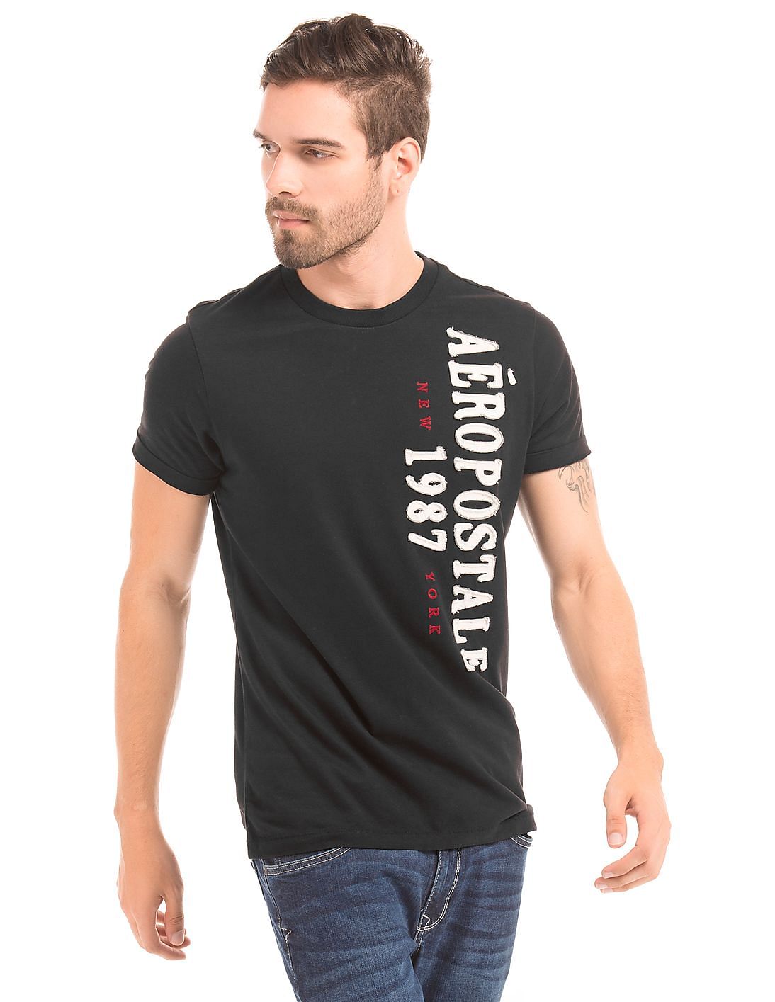 Buy Aeropostale Appliqued Front Cotton T-Shirt - NNNOW.com