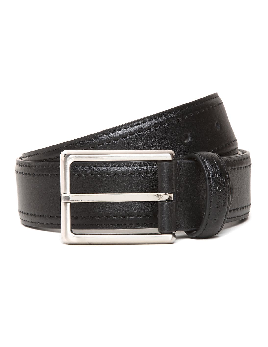 Buy U.S. Polo Assn. Stitch Detail Leather Belt - NNNOW.com