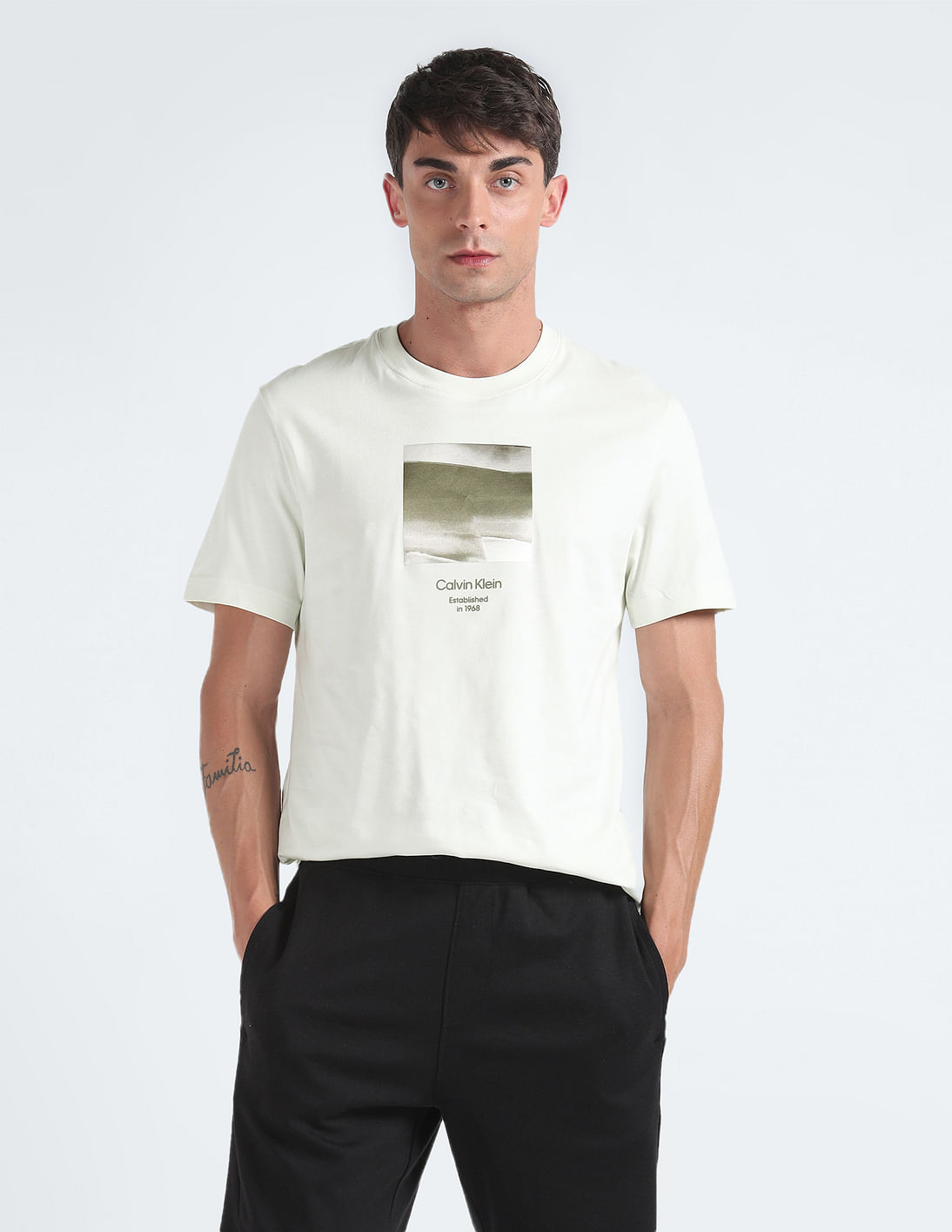 Buy Calvin Klein Diffused Graphic Cotton T-Shirt - NNNOW.com